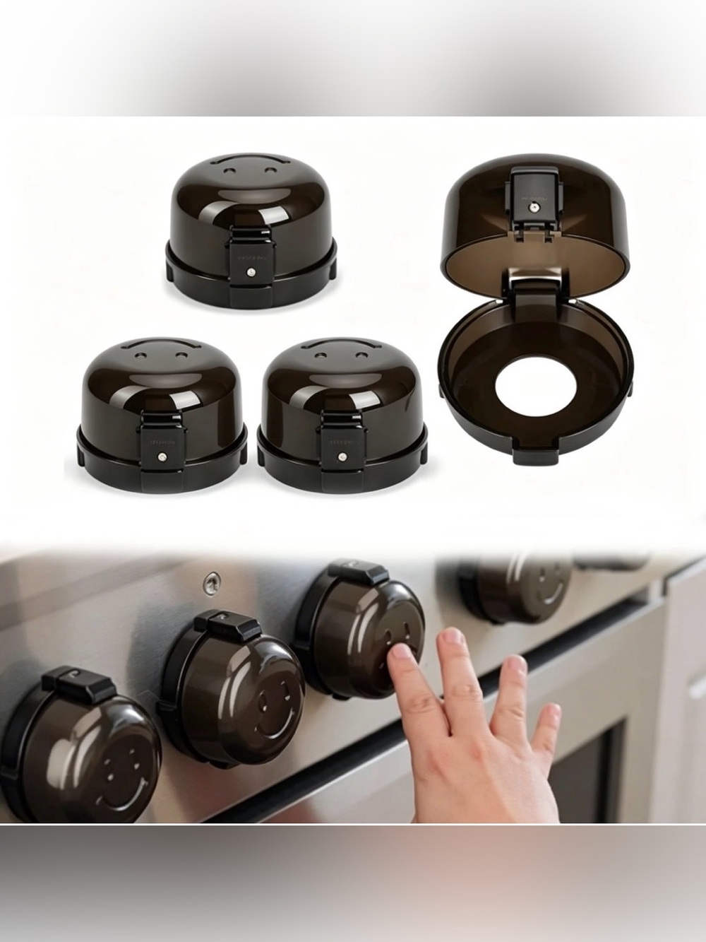 Stove Knob Safety Covers – 4 Pack | Brand New